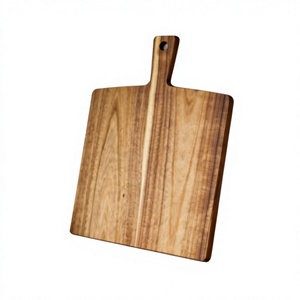 Bandeja de madera para servir pizza con mango de madera, apta para lavavajillas, para carne de res, carne asada y alimentos a la parrilla - Product Image 2