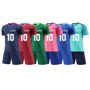 Set seragam sepak bola cepat kering kustom, aneka warna bernafas dengan nama tim Brasil kualitas tinggi versi pemain Kit kosong - Product Image 1