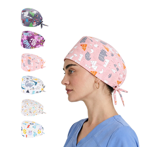Gorro Quirúrgico de Algodón con Diseños Personalizados, Gorro de Enfermería Ajustable para Uso en Hospitales y Laboratorios - Product Image 1