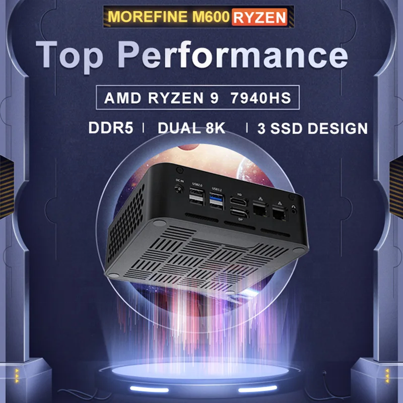 MOREFINE AMD Ryzen-9 6900HX Mini PC - Gaming & Business