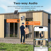 6MP 15X Three Lens Panoramic PTZ Camera Solar Battery Powered PIR WiFi Two-Way Audio Night Vision CMOS Outdoor IP Home Security