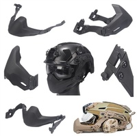 Demi-masque pliant tactique de protection spécialisé universel accessoire de casque protège-menton bouclier facial