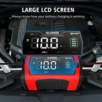 Chargeur de batterie HTRC10A 12V/24V pour voiture, charge rapide adaptative, compatible Lithium LiFePO4 et plomb-acide, avec protection contre la surtension et la surchauffe