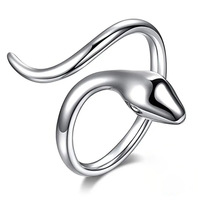 Anillos CAOSHI de Diseño de Serpiente, Plateados/Dorados, para Mujer, Joyería de Moda para Bodas y Fiestas, Personalizables