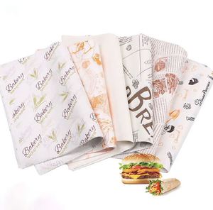 กระดาษห่อแฮมเบอร์เกอร์แบบกันน้ำมัน พร้อมโลโก้ตามสั่ง - Product Image 2