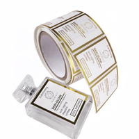 Autocollants personnalisés |   Autocollant en feuille d'or et étiquette métallique pour parfum, étiquettes dorées personnalisées en relief pour flacons de parfum haut de gamme