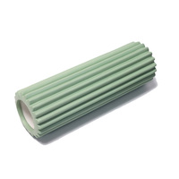 Rouleau en mousse EVA haute densité longue durée, vert/vert menthe, 33 cm x 11,5 cm, surface rainurée pour la récupération post-entraînement et le yoga