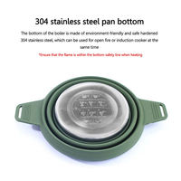 Casserole pliable pour le camping, 2,5 L, ustensiles de cuisine, bouilloire en silicone pour l'extérieur, poêle, équipement de table pour les voyages, la randonnée et les pique-niques