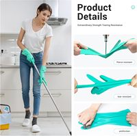 Sarung Tangan Anti-Slip Tahan Bahan Kimia Nitril Ketebalan 7oz/16oz Panjang 33cm