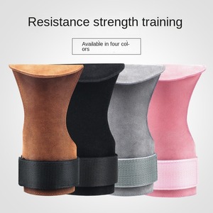 Empuñaduras de mano para <span class=keywords><strong>gimnasia</strong></span>, levantamiento de pesas, empuñaduras de cuero con soporte para muñeca, protección de Palma, guantes de Fitness, 2 uds. - Product Image 2
