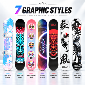 Snowboard en fibre de carbone Snow Warrior All Mountain 145-159 cm, planche de freestyle sans fixations, pour débutants, hiver - Product Image 1