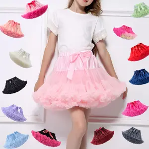 Cute Classic Ballet Girls Dance Skirt Kids Girl Baby Puffy Skirt Toddler Tulle Skirt Summer Tutu Princess Hallow Party Dress