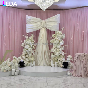 LEDA Decoración y Suministros para Fiestas de Boda en Interiores, Lazo Grande Blanco Simple con Cinta Colgante - Product Image 2
