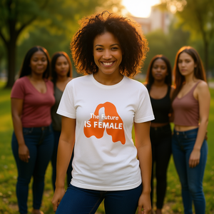 T-shirt féministe pour femme, coupe classique, 100% coton, col rond, manches courtes, imprimé, design d'autonomisation féminine, toutes saisons - Product Image 2