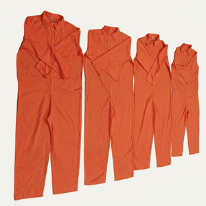 Combinaison de prison portable en coton orange pour homme, costume adulte pour Halloween - Product Image 1