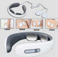 Masseur de cou avec fonction chauffante, EMS 9 niveaux d'intensité, 6 modes, masseur de cou rechargeable, modèle 700
