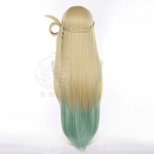 Perruque longue dégradée verte blonde LYNAE pour femmes, idéale pour les jeux de fête d'Halloween Wuthering Waves GAHC-067 - Product Image 5