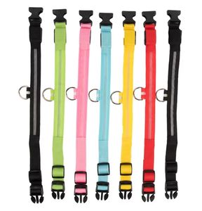 Yansıtıcı ışık-up çizgili ile LED lüks ayarlanabilir deri köpek tasması kediler <span class=keywords><strong>i</strong></span>çin su geçirmez gece güvenlik görünürlüğü tasma - Product Image 5