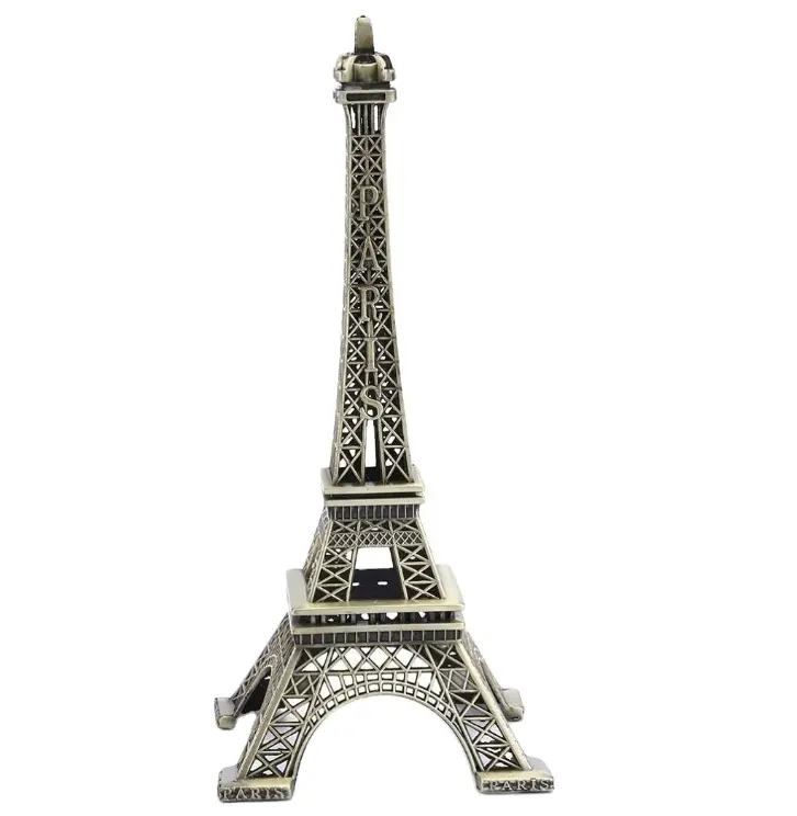 Torre Eiffel de metal para decoración del hogar, recuerdo de viaje francés, único, venta al por mayor