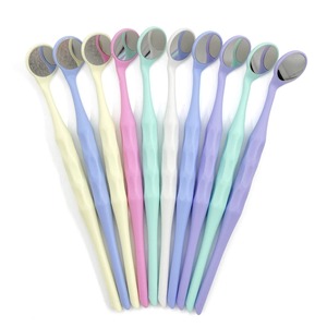 10 pièces/boîte Outils dentaires Miroirs buccaux double face Autoclavables Réflecteurs d'examen <span class=keywords><strong>de</strong></span> surface avec manche Miroir buccal Blanchiment des dents - Product Image 2