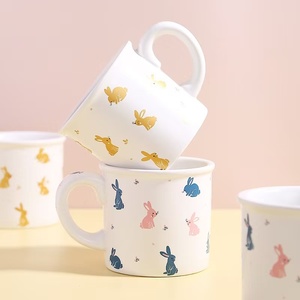 M Pâques Imitation Émail Conception Motif Imprimé <span class=keywords><strong>Personnalisé</strong></span> <span class=keywords><strong>Tasse</strong></span> À Café En Céramique De Luxe Pas Cher Avec Lapin <span class=keywords><strong>Photo</strong></span> et Poignée - Product Image 1