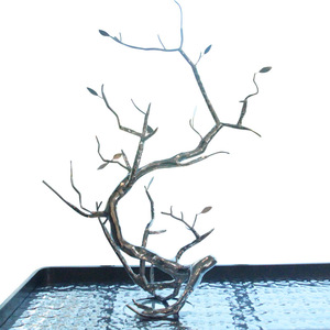 Stainless Steel <b>Tree</b> Sculpture 1150*550*1650MM Handmade <b>Outdoor</b> Floor Mount Irregular Shape Plants Decor - Product Image 5