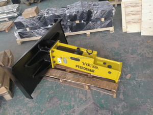 Small Wheel Loader Mini <strong>Crawler</strong> Skid Steer <strong>Track</strong> Loader Backhoe Digger Excavator Breaker Hammer Pterosaur YLB530 53mm Chisel - Product Image 2