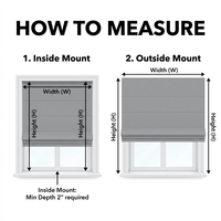 Persianas Romanas de Fácil Instalación sin Taladro, con Clip para Ventanas, Protección Contra Corrientes de Aire, Filtro de Luz para Apartamentos