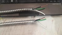 Kabel Armor Clad logam MC 12/2 Awg kawat bangunan 600V konduktor tembaga, AIA PVC/isolasi nilon 14 sampai 10 AWG