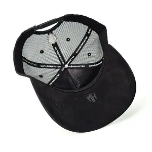 Personalizado clásico de la moda de alta calidad de 5 paneles de los hombres 3D bordado parche Logo malla Snap Back Gorras de sarga de algodón gorra de camionero sombrero