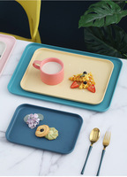 Assiette de Service en Paille de Blé Style INS pour Hôtel, Restaurant, Dîner et Dessert, Plateau en Fibre de Blé