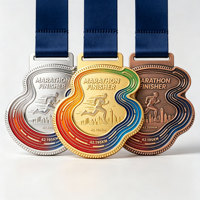 Médailles sportives personnalisées en alliage de zinc avec logo sur mesure, prix d'usine, faible MOQ, médaille d'or pour événements scolaires, ruban personnalisé, livraison rapide