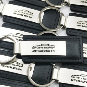 Wholesale Promotional <b>Custom</b> Blank Rectangle Heart Round Sublimation Leather Keychain <b>Custom</b> <b>Key</b> <b>Rings</b> With logo - Product Image 2