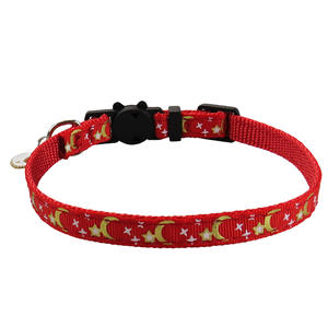 Venta caliente Collar para mascotas Collar de cinta Estrella Luna Cachorro Perros Gatos Collares con colgante - Product Image 3