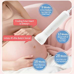 Moniteur de fréquence cardiaque fœtale médical, <span class=keywords><strong>Doppler</strong></span> sans rayonnement pour usage domestique par les femmes enceintes, surveille la fréquence cardiaque du bébé à tout moment - Product Image 3