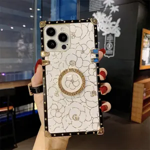 Shockproof Trendy Flower Square Trunk Women mobile phone cover For Xiaomi redmi note 10 pro