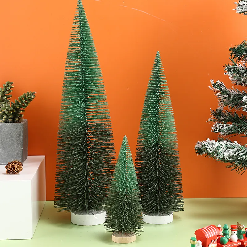 Mini Christmas Tree Cedar Table Top Small Desktop Window Display Gifts Christmas Decorations