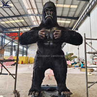 Modèle d'animal de la forêt animatronique réaliste, haute simulation, taille réelle, King Kong avec capteur et moteur pour parc à thème, safari, zoo