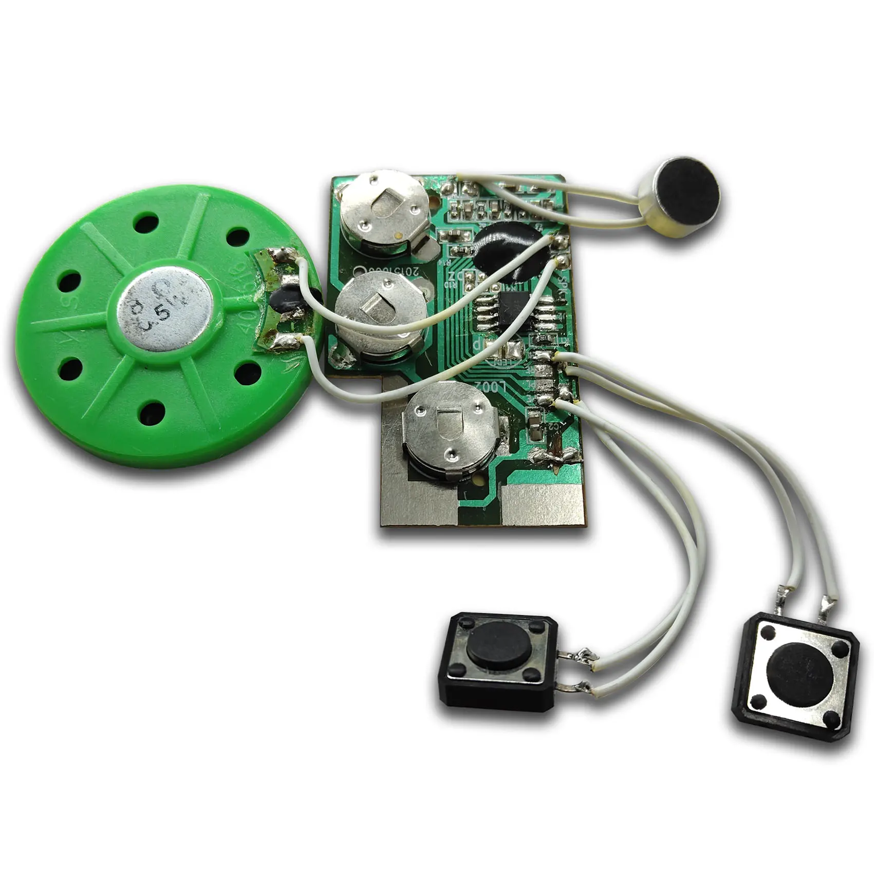 Module de son de boîte vocale mp3 personnalisé en usine module de son activé par la lumière pour jouets en peluche carte de voeux enregistreur vocal carte son