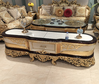 Ensemble de canapés en bois massif de style français, détails en feuille d'or de luxe, design antique haut de gamme, canapé vintage classique élégant en tissu