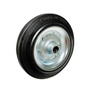 Fabrikdirektverkauf verzinkte 8 Zoll Massivkautschukrad-Seitenhalterung industrielle Rollen Trolley-Roller - Product Image 2