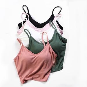 Camisola Sexy y Transpirable de una Pieza para Mujer, con Sujetador Incorporado de Copa Completa, Top Corto de Algodón sin Costuras, Camisola Acolchada, Lencería Íntima - Product Image 2