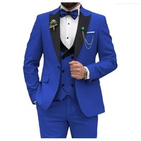 Ensemble de costume d'affaires trois pièces pour hommes, coupe ajustée, formel, simple boutonnage, orné de perles, pour réunions et mariages, pour le commerce extérieur