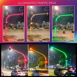 Postes de Señalización de Tráfico Iluminados con LED en Rojo y Verde, Sistemas Integrados de Iluminación Vial - Product Image 2