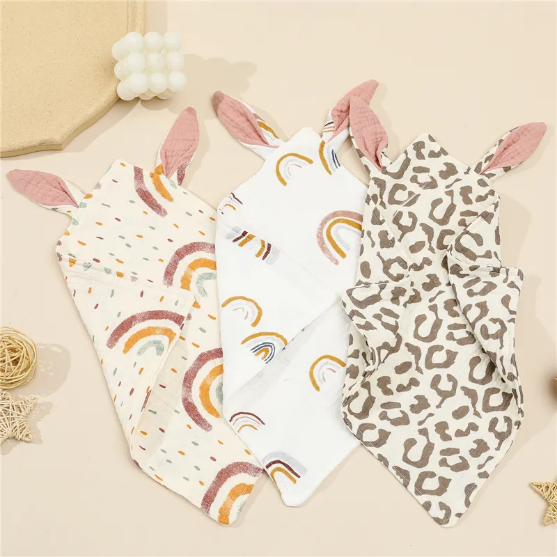 Wholesales Factory Supply Organic Cotton New Bunny Ear Design Handmade Newborn Baby Keepsake Baby Shower Gift Baby Shower Gift