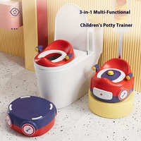 Pot en plastique multifonctionnel de grande taille pour garçons filles motif de dessin animé toilette d'entraînement pour tout-petits urinoir à usage domestique pour enfants