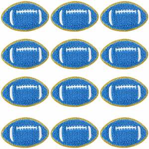 Nouvelle Patch Brodé en Chenille à Bords Pailletés Thermocollant, Motif Softball Bleu, pour Décoration de Chapeaux et Sweats à Capuche - Product Image 2