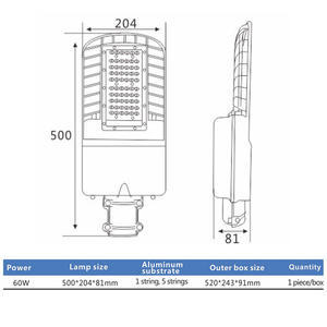 Farola Solar para Exteriores, Diseño Familiar, 60W, Luces Solares para Calle, IP66 Impermeable, para Uso en Todas las Estaciones del Año - Product Image 3