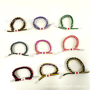 Pulsera de Cuerda con Forma de Corazón Multicolor, Regalo para Mujer, Joyería, Accesorio de Moda - Product Image 2