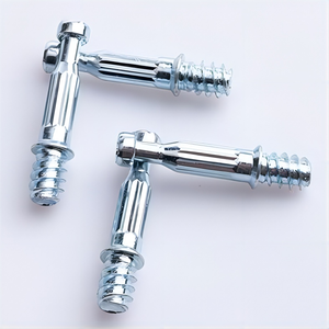 Углеродистая сталь 2-в-1 соединитель для шкафа Невидимый соединитель болт мебельная фурнитура Аксессуары соединитель для дюбеля винт - Product Image 3